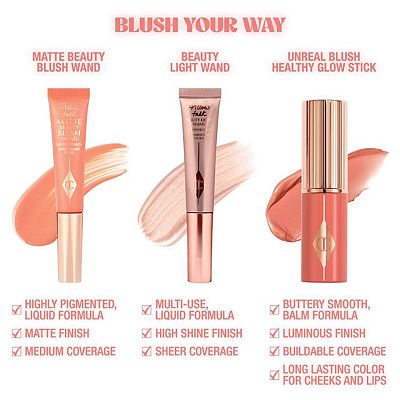 Charlotte Tilbury Unreal Lip + Cheek Glow Blush Stick with