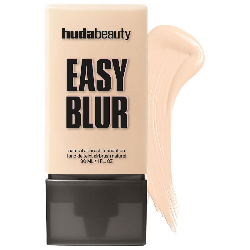 HUDA BEAUTY Easy Blur Natural Airbrush Foundation with Niacinamide, Size: 1 FL Oz, 100b Milkshake
