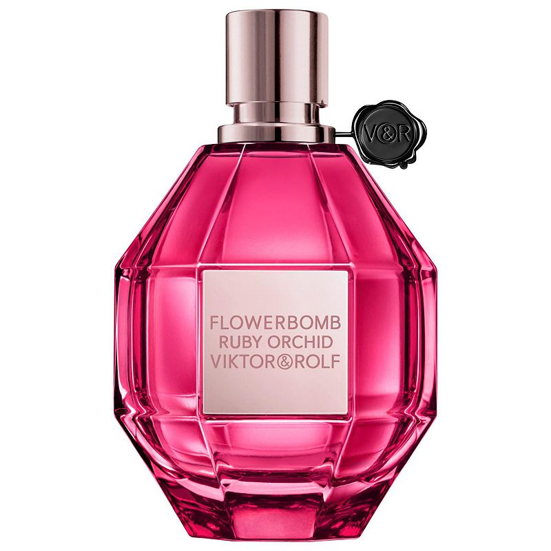 Viktor&Rolf Flowerbomb Ruby Orchid Eau de Parfum with Vanilla & Peach, Size: 5 FL Oz, Red O