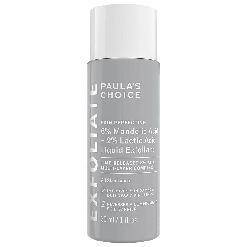 Paula's Choice 6% Mandelic Acid + 2% Lactic Acid AHA Liquid Exfoliant for Dark Spots, Textured Skin, Size: 1 FL Oz, None