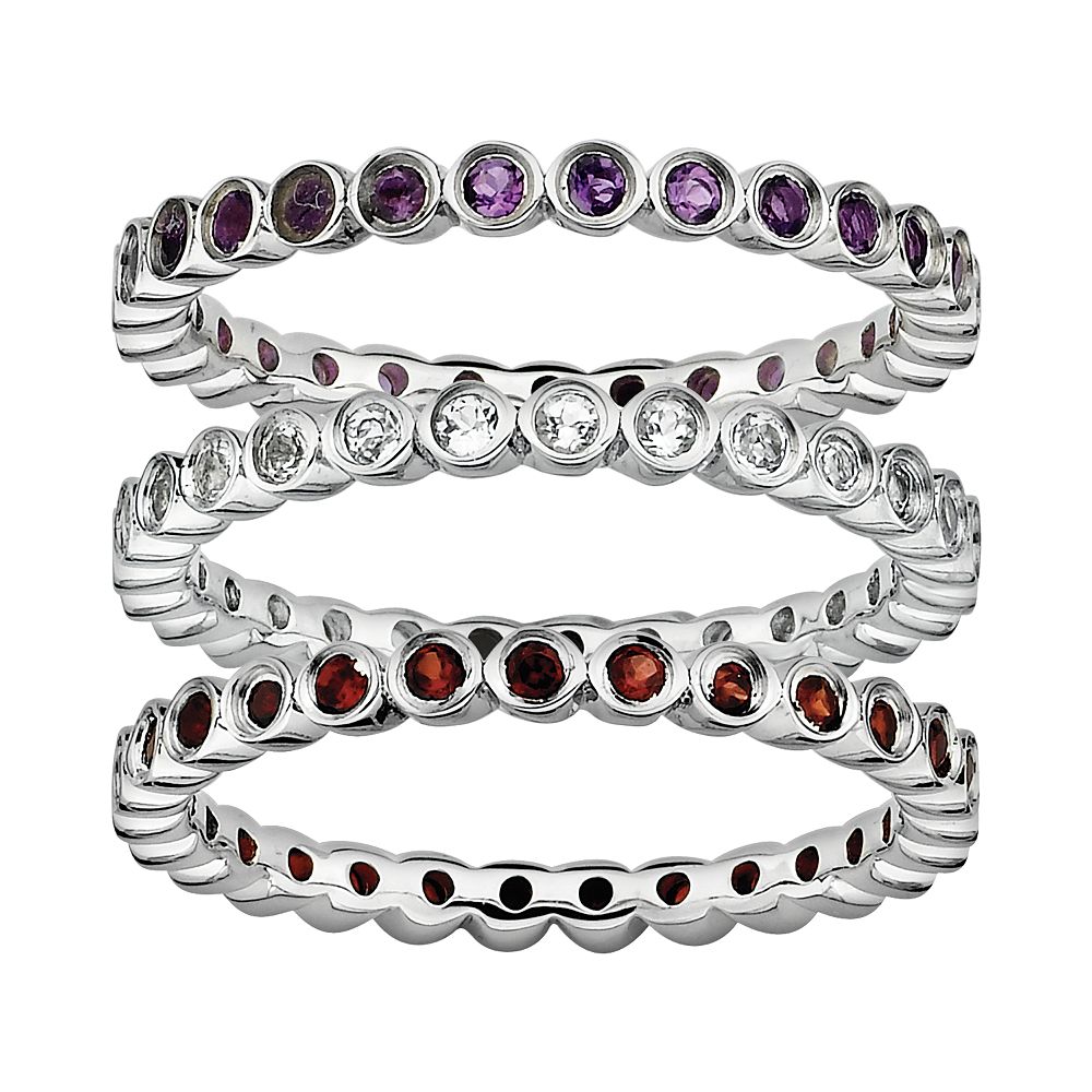 Stacks & Stones Gemstone Sterling Silver Stack Ring