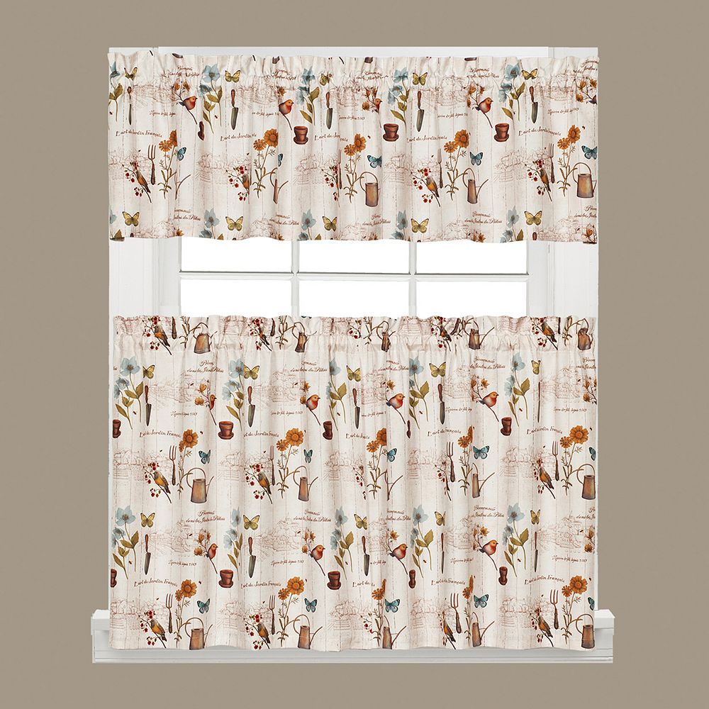 Saturday Knight Ltd Le Jardin Tier Kitchen Window Curtains