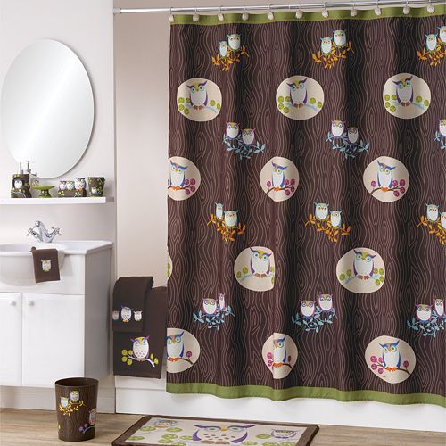 Allure Home Creations Awesome Owls Shower Curtain Collection