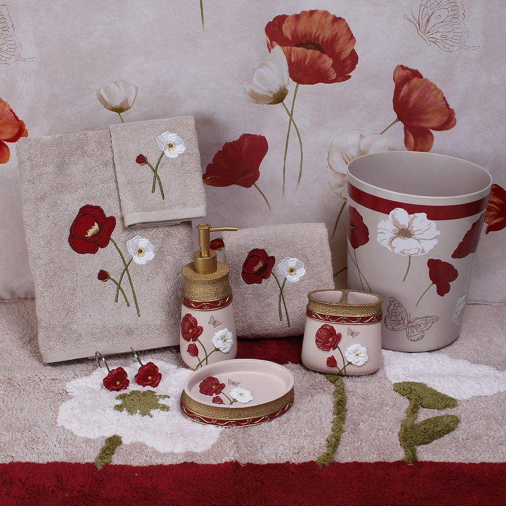 Saturday Knight, Ltd. Poppy Field Bathroom Accessories Collection
