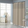 Dobby Pique Mystery Hookless White Fabric Shower Curtain Collection