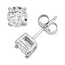 Diamond 10k White Gold Stud Earrings