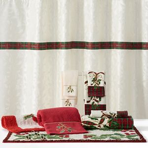 Lenox Holiday Nouveau Ribbon Shower Curtain Collection