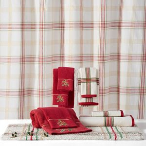 Lenox Holiday Nouveau Plaid Shower Curtain Collection