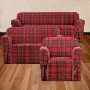 Sure Fit Highland Plaid Furniture Cover Collection