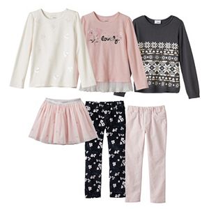Girls 4-6x SONOMA Goods for Life™ Pink Holiday Mix & Match Outfits
