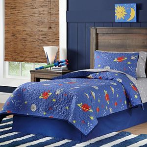 Space Cotton Percale Quilt Collection