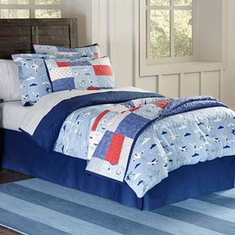 Lullabye Bedding Airplanes Cotton Percale Comforter Collection