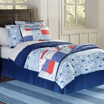Lullaby Bedding Airplanes Cotton Percale Duvet Cover Collection