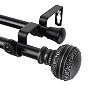 Rod Desyne Ornament Adjustable Double Window Curtain Rod