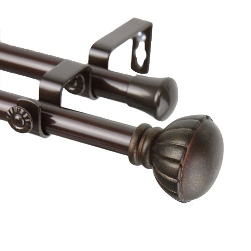 Rod Desyne Magnolia Adjustable Double Curtain Rod