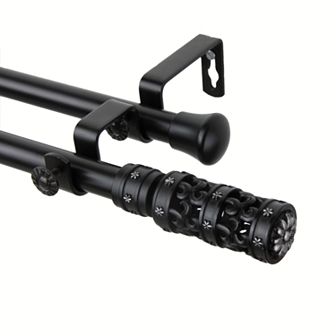 Rod Desyne Whirl Adjustable Double Window Curtain Rod