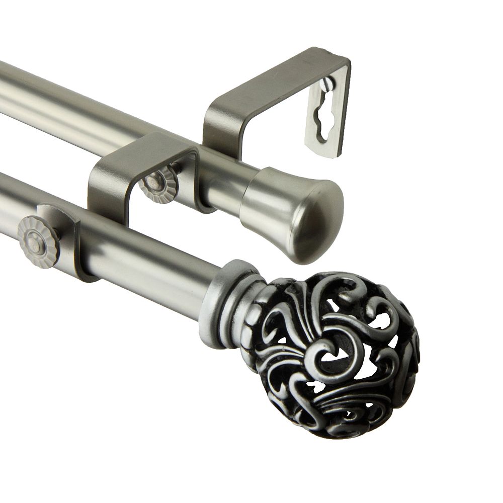 Rod Desyne Adora Adjustable Double Window Curtain Rod