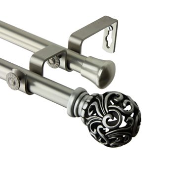 Rod Desyne Adora Adjustable Double Window Curtain Rod