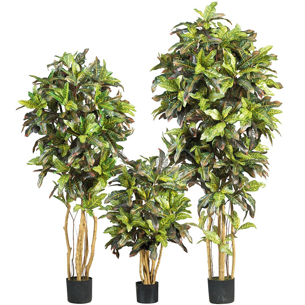 nearly natural Silk Croton Trees