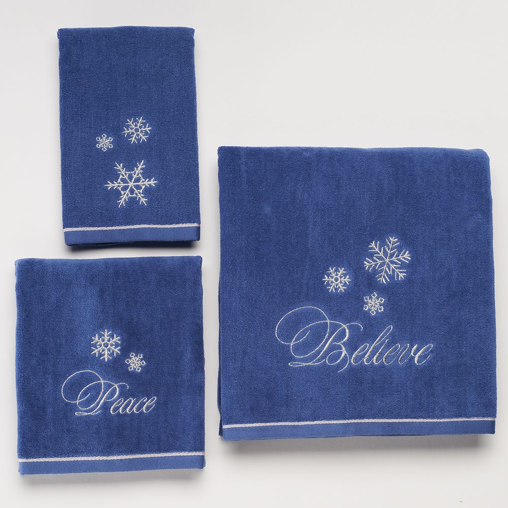 snowflake bath towels