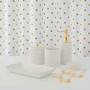 LC Lauren Conrad Metallic Dot Shower Curtain Collection