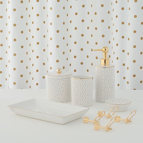 Lc Lauren Conrad Metallic Dot Shower Curtain Collection