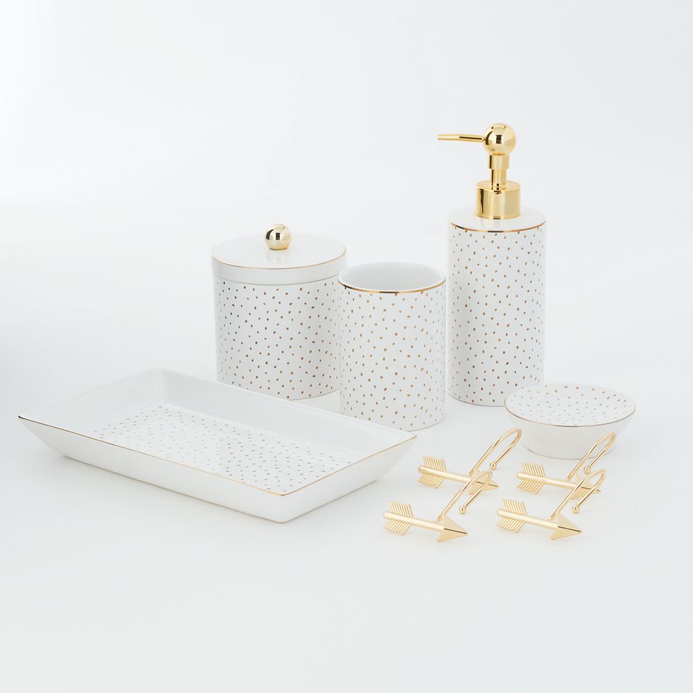 LC Lauren Conrad Metallic Dot Bath Accessories Collection