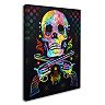 ''Skull &amp; Guns'' Canvas Wall Art