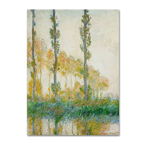 ''The Three Trees Autumn'' Canvas Wall Art by Claude Monet