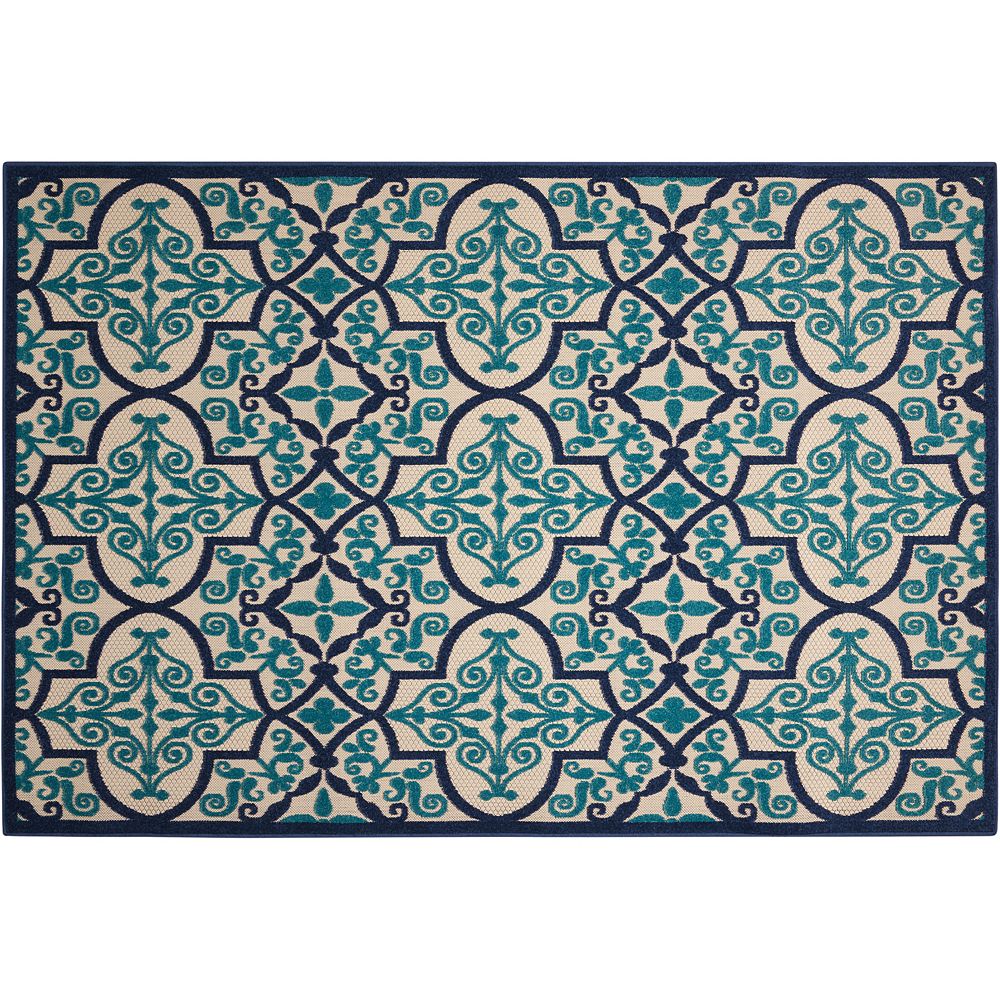 Nourison Aloha Grand Escape Quatrefoil Indoor Outdoor Rug Collection