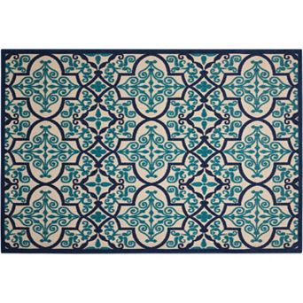 Nourison Aloha Grand Escape Quatrefoil Indoor Outdoor Rug Collection