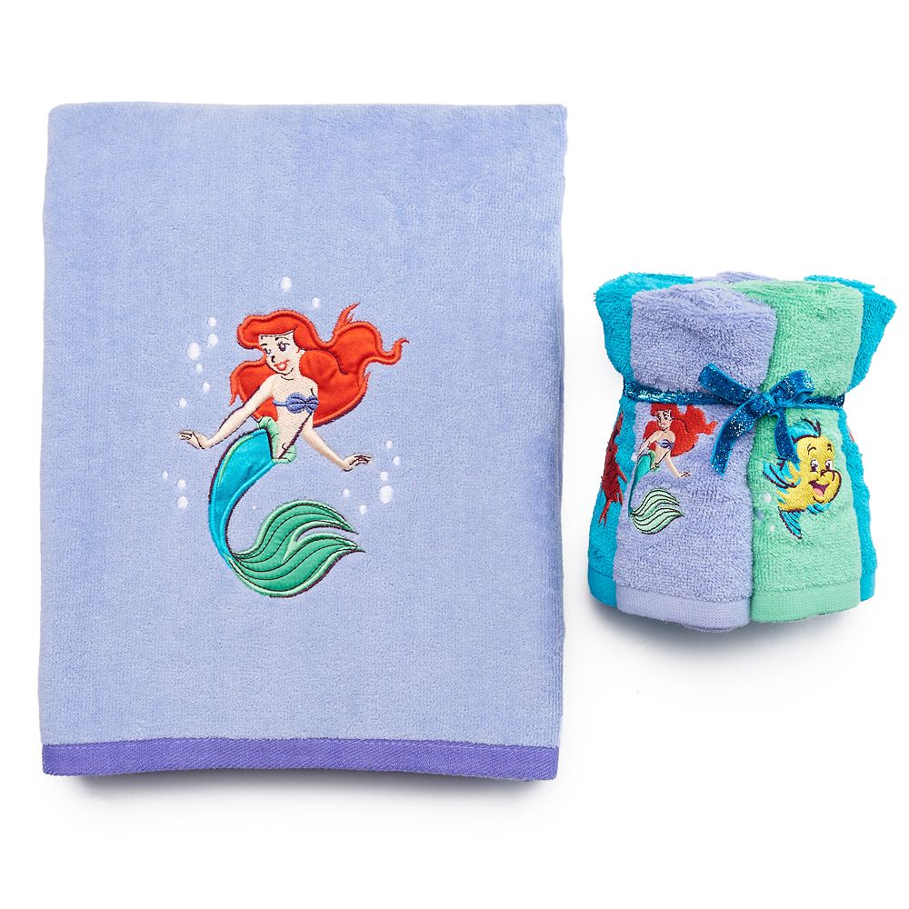 Little Mermaid Ariel Beach Towel 28x58 Velour/Terry Jumping Beans NWT $26 