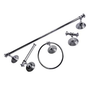 Elegant Home Fashions Round Chrome Bath Accessories Collection