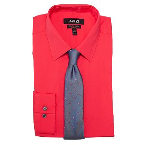 Men's Apt. 9 Dress Shirt & Tie Combination