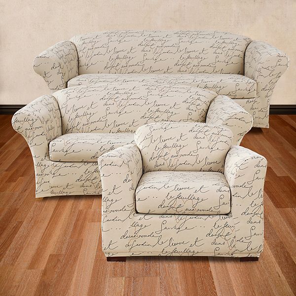 Stretch Pen Pal Two Piece Sofa Slipcover