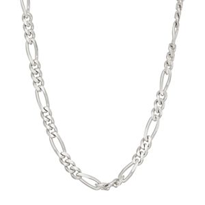 Men's Sterling Silver Figaro Chain Necklace