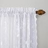 No918 Alison Floral Lace Sheer Swag Tier Kitchen Window Curtains