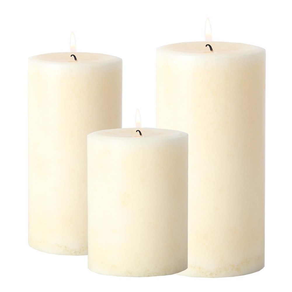 Cotton Blossom Pillar Candles