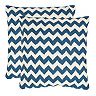 Chevron Tealea 2-piece Throw Pillow Set