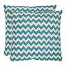 Chevron Tealea 2-piece Throw Pillow Set