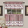 Achim Barnyard Rooster Plaid Kitchen Window Curtains