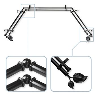 Rod Desyne Ivy Bay Window Curtain Rods