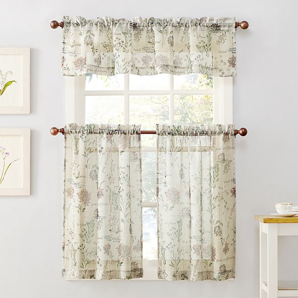 Top Of The Window Wildflower Tier, Curtain For Kitchen