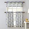 Top of the Window Medallion Tile Print Tier Kitchen Window Curtains