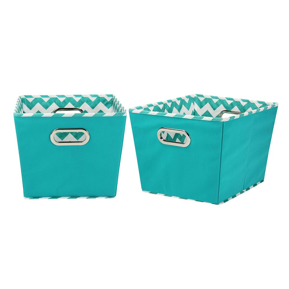 Household Essentials Chevron 2pk. Collapsible Storage Bins