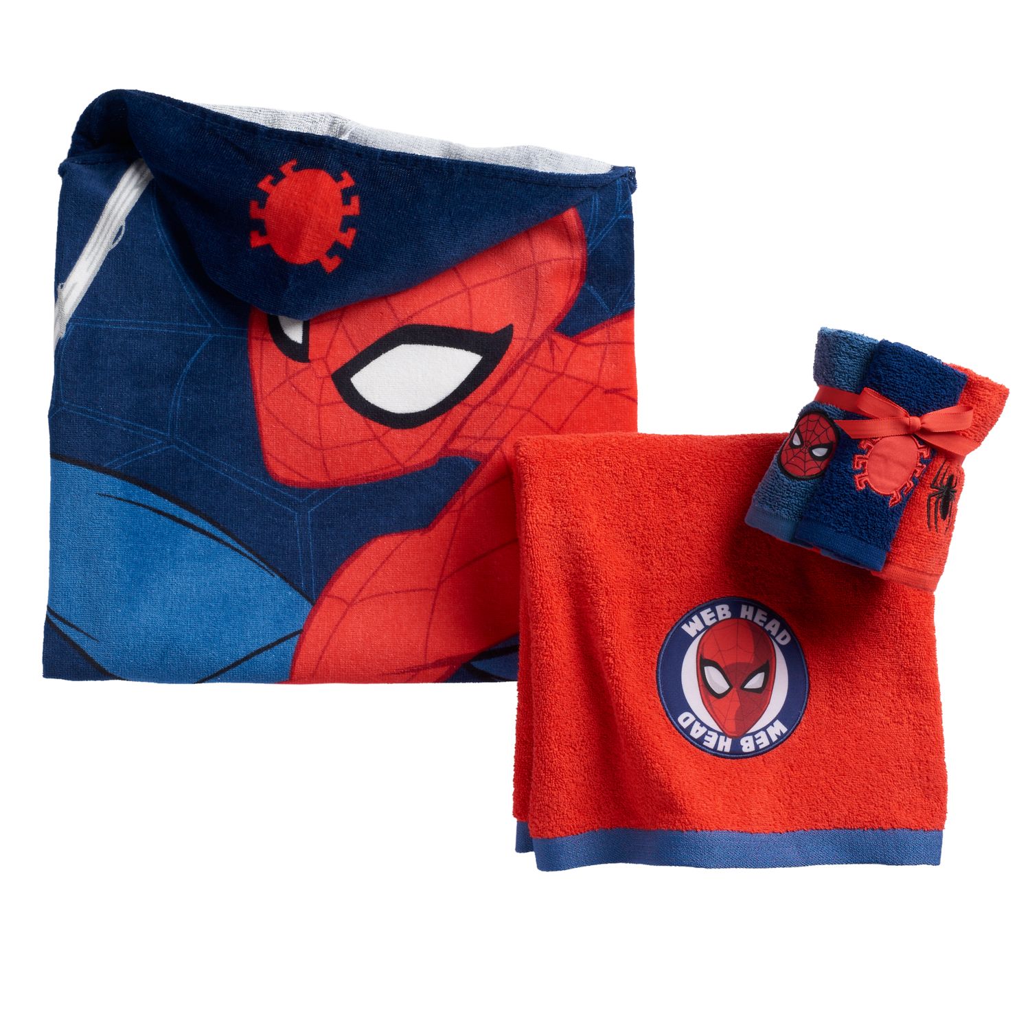 spiderman hooded bath towel
