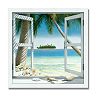 "Island Getaway" Framed Canvas Art