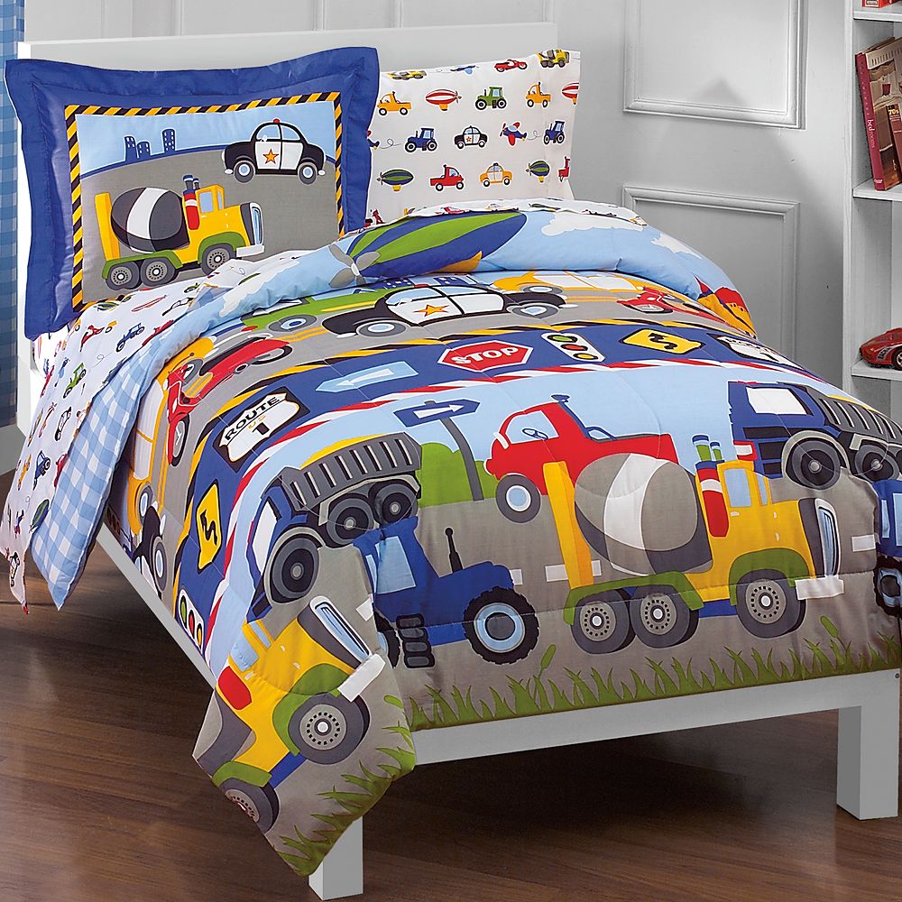 Cars & Transport Boy Toddler Single Double Bedding Curtains Childs Bedroom Range 
