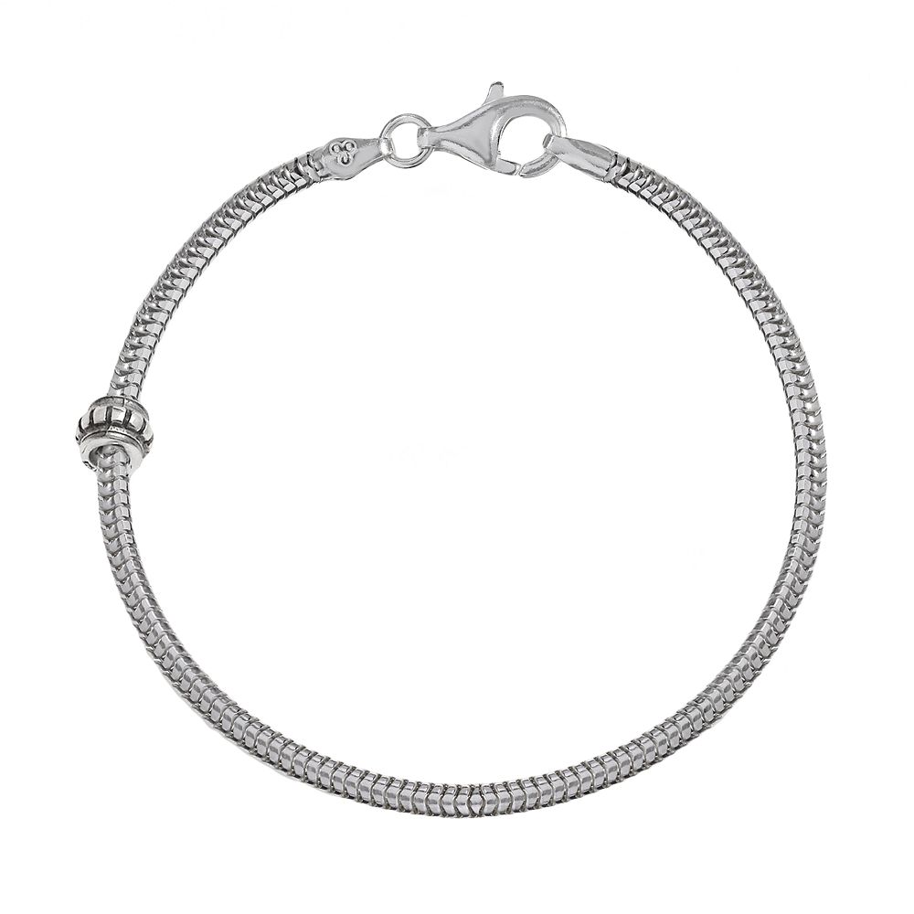 Silver Snake Bracelet with 2 Spacers Beads – The Peace Of God®