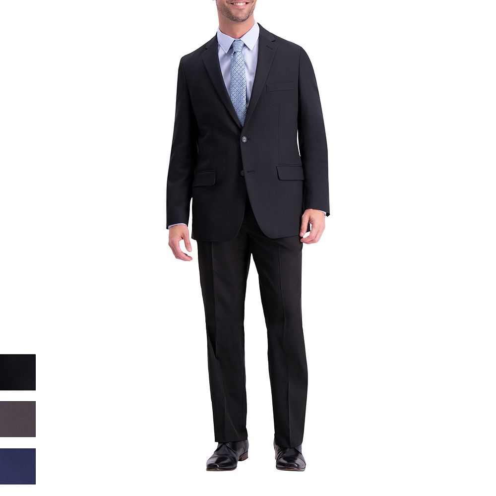 Haggar Mens Active Series Classic Fit Stretch Suit Separate Blazer and Pant 